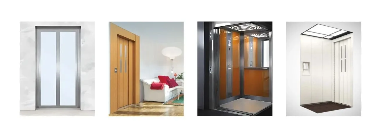 Four home lift door and cabin styles